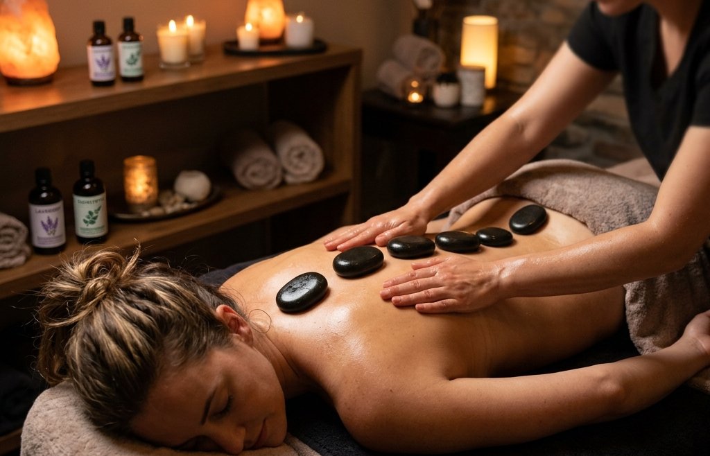 Massage Đá Nóng Trị Liệu Tại Aqua Spa: Kích Thích Tuần Hoàn Và Giảm Đau Nhức
