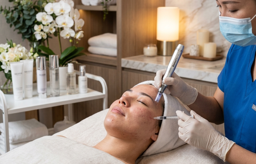 Lăn Kim Tế Bào Gốc vs. Mesotherapy: Nên Chọn Phương Pháp Nào Để Trị Sẹo Rỗ?